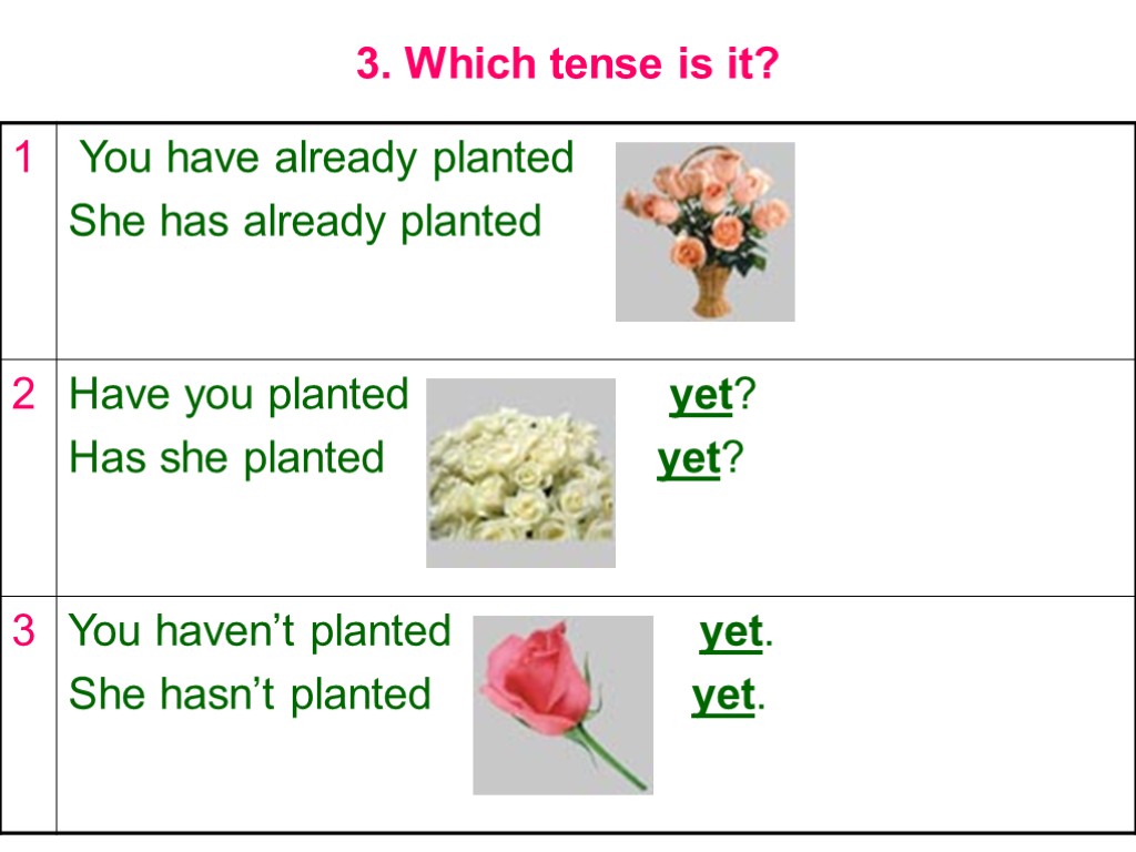 3. Which tense is it?